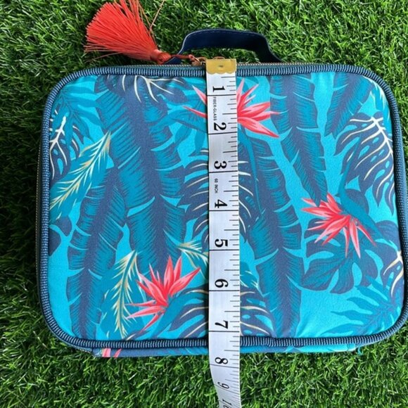 DIRTY WORKS Tropical Print Makeup Cosmetics Case Toiletry Bag Storage Travel - Picture 10 of 10